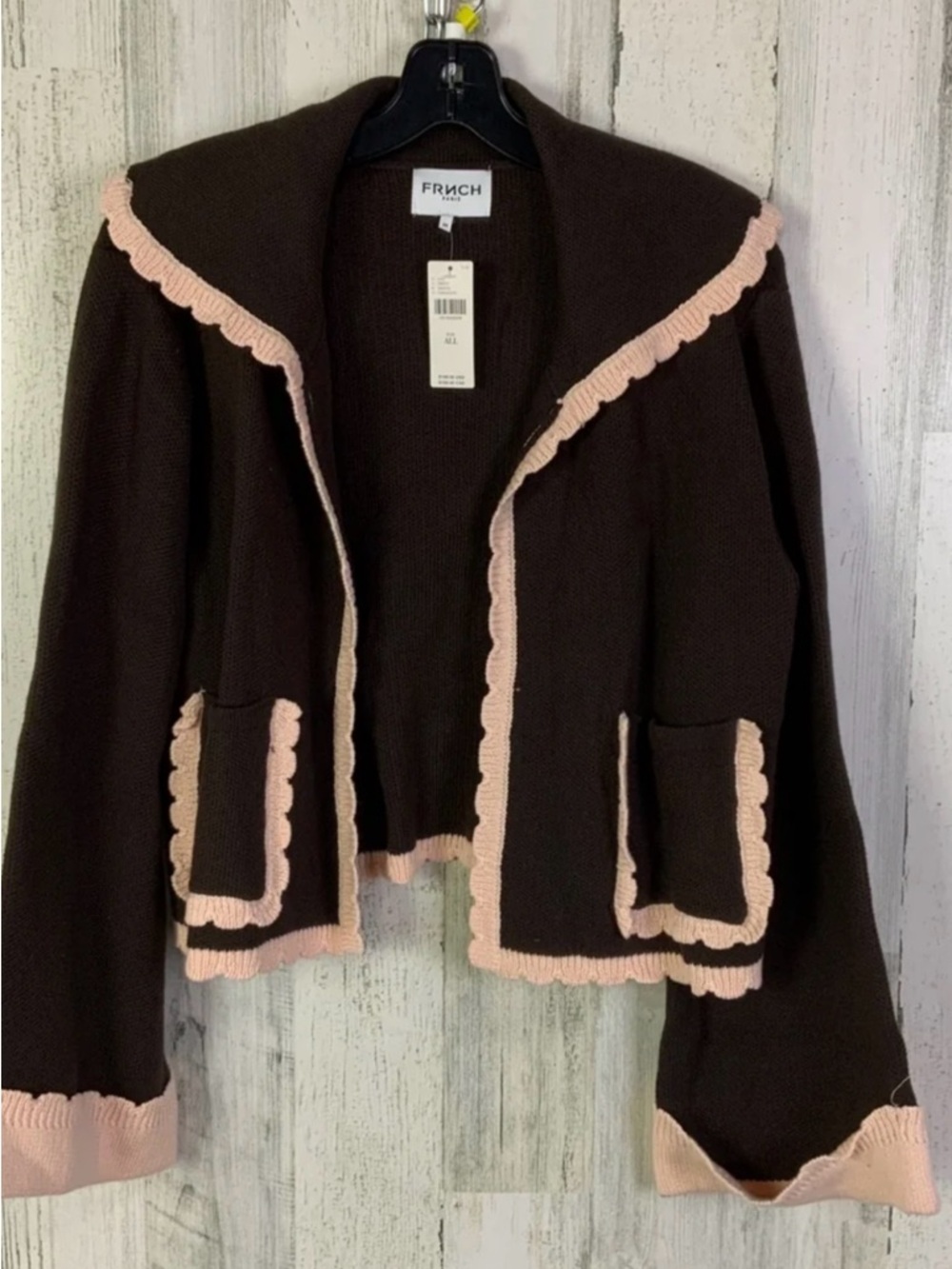 FRNCH x Anthropologie 
Scallop-Collar Cardigan Sweater - Picture 2 of 4